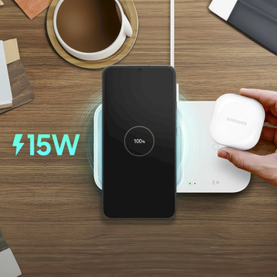 Samsung Wireless Duo EP-P5400BWEGEU indukcinis įkroviklis 15W – baltas 7