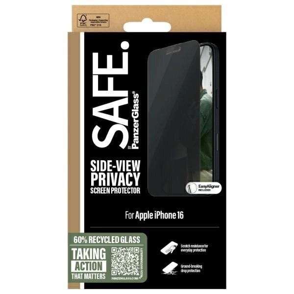 iPhone 16 6.1" SAFE by PanzerGlass Privacy Screen Protector Ultra-Wide Fit SAFEP95875 3