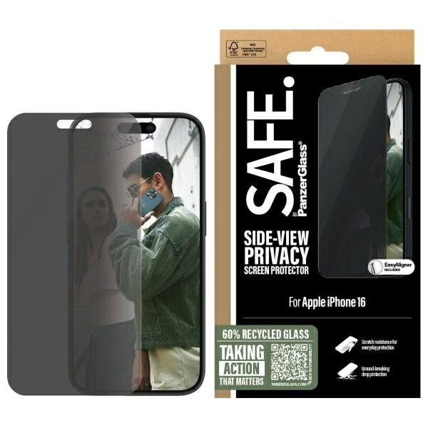 iPhone 16 6.1" SAFE by PanzerGlass Privacy Screen Protector Ultra-Wide Fit SAFEP95875