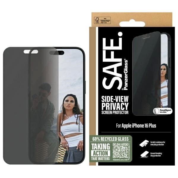 iPhone 16 Plus 6.7" SAFE by PanzerGlass Privacy Screen Protector Ultra-Wide Fit SAFEP95877 iPhone 16 Plus 6.7" SAFE by PanzerGlass Privacy Screen Protector Ultra-Wide Fit SAFEP95877