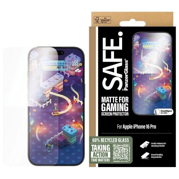 iPhone 16 Pro 6.3" SAFE by PanzerGlass Gaming Screen Protector Ultra-Wide Fit SAFE95887 iPhone 16 Pro 6.3" SAFE by PanzerGlass Gaming Screen Protector Ultra-Wide Fit SAFE95887