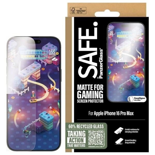 iPhone 16 Pro Max 6.9" SAFE by PanzerGlass Gaming Screen Protector Ultra-Wide Fit SAFE95889 iPhone 16 Pro Max 6.9" SAFE by PanzerGlass Gaming Screen Protector Ultra-Wide Fit SAFE95889