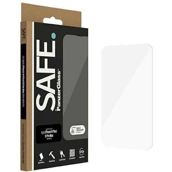 SAFE by PanzerGlass Ultra-Wide Fit Apsauginis stiklas iPhone 14 Plus / 13 Pro Max SAFE by PanzerGlass Ultra-Wide Fit Apsauginis stiklas iPhone 14 Plus / 13 Pro Max