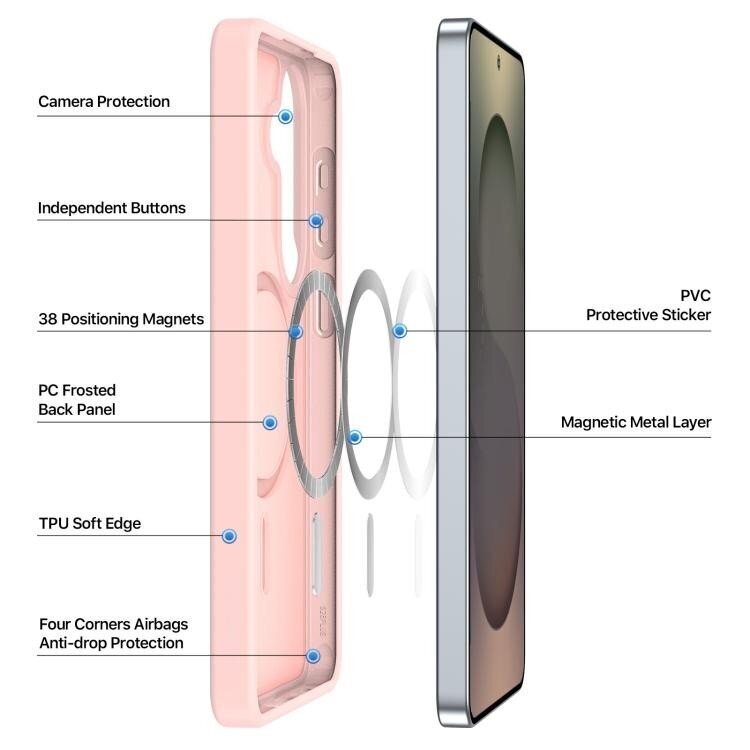 Samsung Galaxy S26 Plus Dux Ducis Yind MagSafe dėklas – rožinis 2 Samsung Galaxy S26 Plus Dux Ducis Yind MagSafe dėklas – rožinis 2