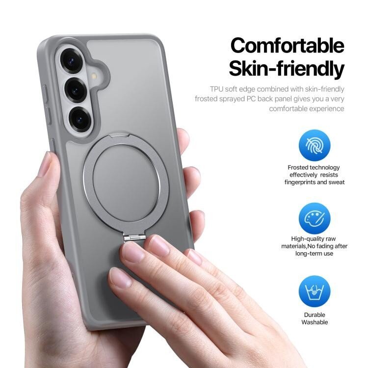 Samsung Galaxy S26 Plus (S947) Dux Ducis Yind Magnetic Stand dėklas – pilkas 2