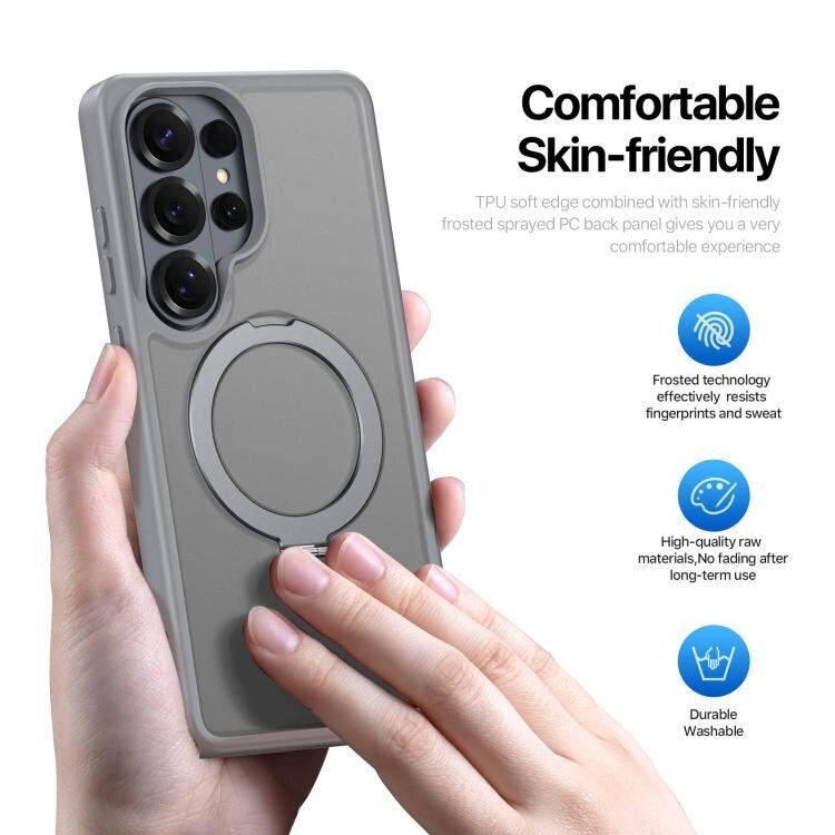 Samsung Galaxy S26 Ultra Dux Ducis Yind Magnetic Stand dėklas – pilkas 2 Samsung Galaxy S26 Ultra Dux Ducis Yind Magnetic Stand dėklas – pilkas 2