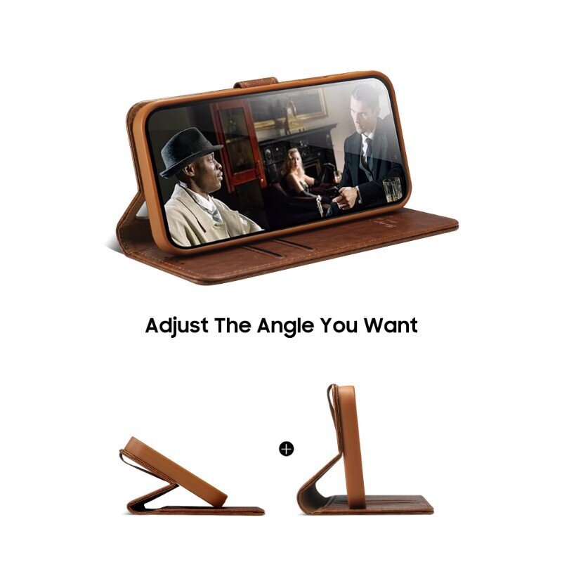 Samsung A525 A52 4G/A526 A52 5G/A528 A52s 5G atverčiamas dėklas HDD Clasp Wallet Prestige raudonas 2