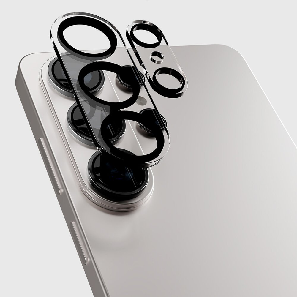 Samsung Galaxy S26 Ultra SBS galinės kameros apsauginis stiklas su juodu rėmeliu 4