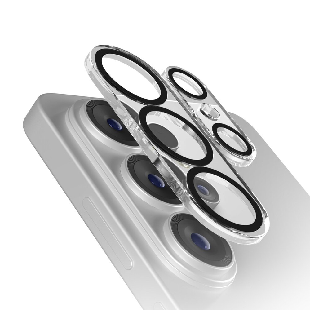 Samsung Galaxy S26 Ultra SBS galinės kameros apsauginis stiklas su juodu rėmeliu