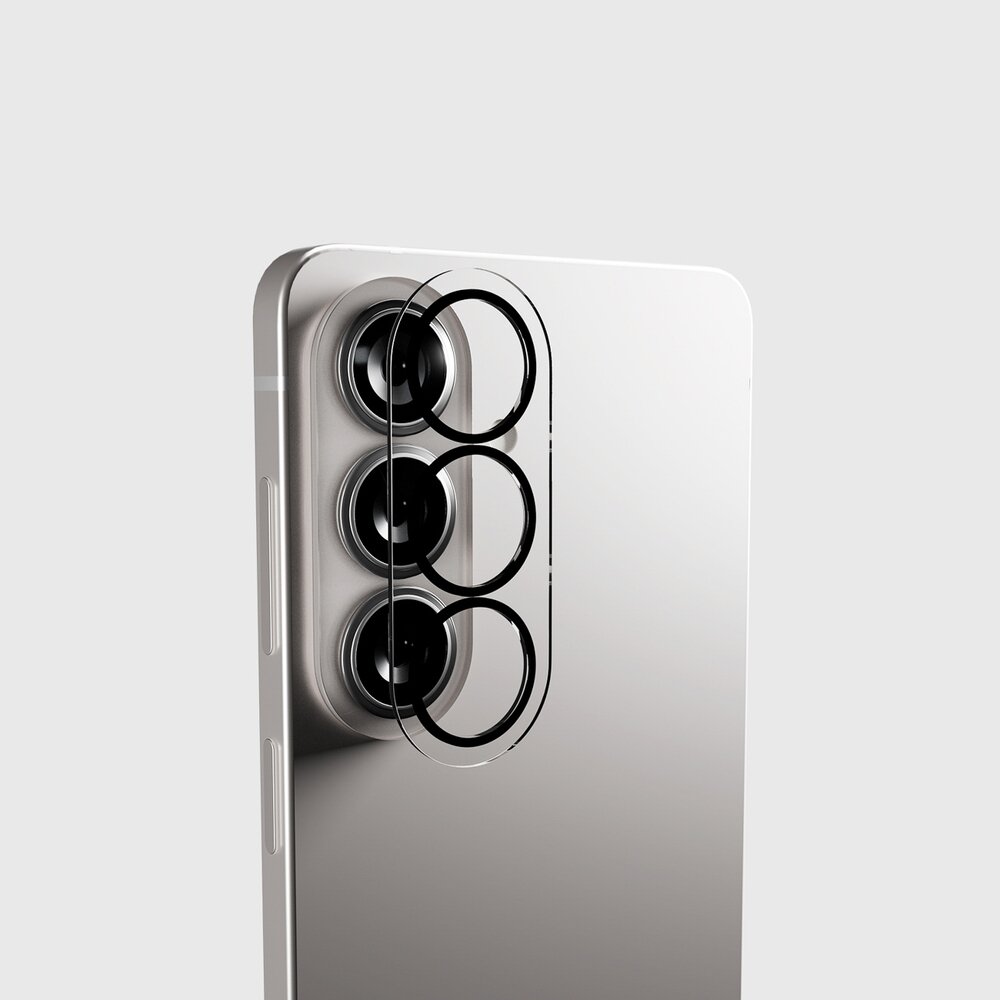 Samsung Galaxy S26 SBS galinės kameros apsauginis stiklas su juodu rėmeliu 2 Samsung Galaxy S26 SBS galinės kameros apsauginis stiklas su juodu rėmeliu 2