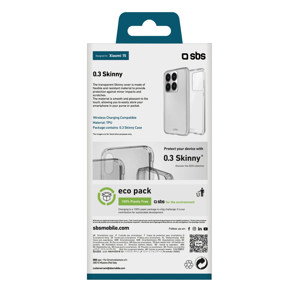 Xiaomi 15 SBS Skinny Cover dėklas – skaidrus 2