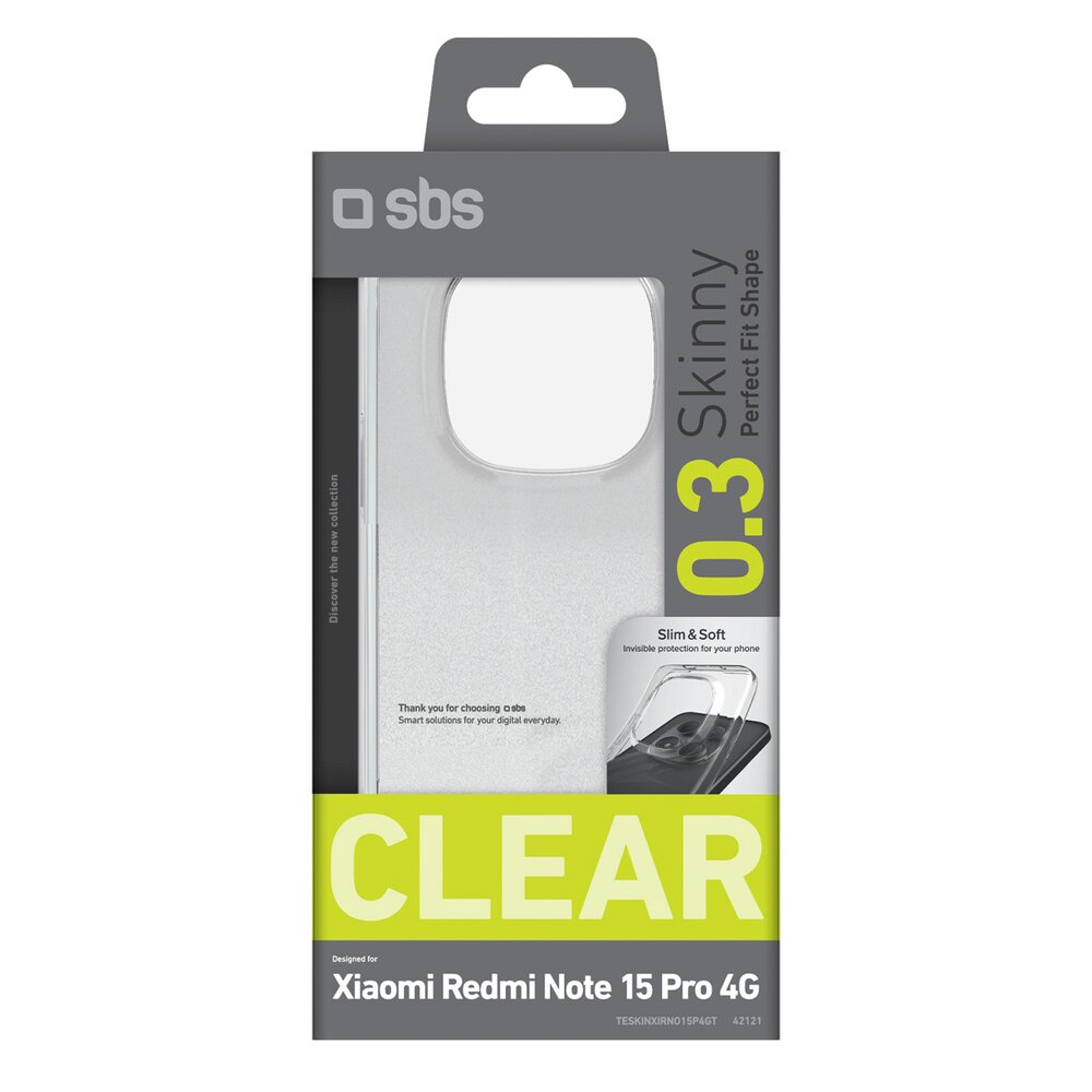 Xiaomi Redmi Note 15 Pro 4G SBS Skinny Cover dėklas – skaidrus 1