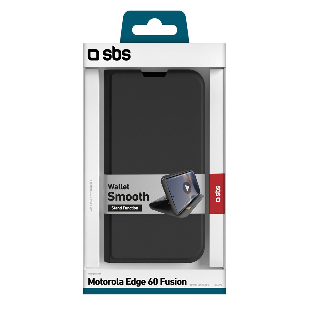 Motorola Edge 60 Fusion SBS Wallet Smooth dėklas su atvartu – juodas 1 Motorola Edge 60 Fusion SBS Wallet Smooth dėklas su atvartu – juodas 1