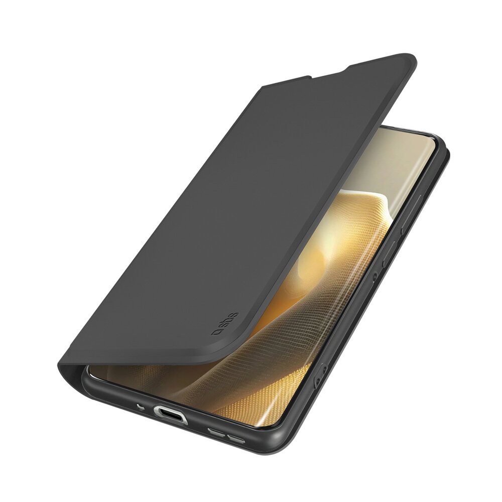 Motorola Edge 60 Pro SBS Wallet Smooth dėklas su atvartu – juodas