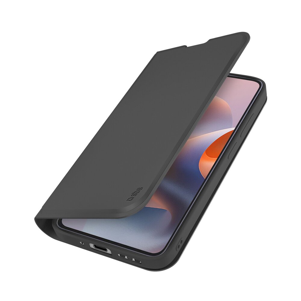 Motorola Moto G86 SBS Wallet Smooth dėklas su atvartu – juodas