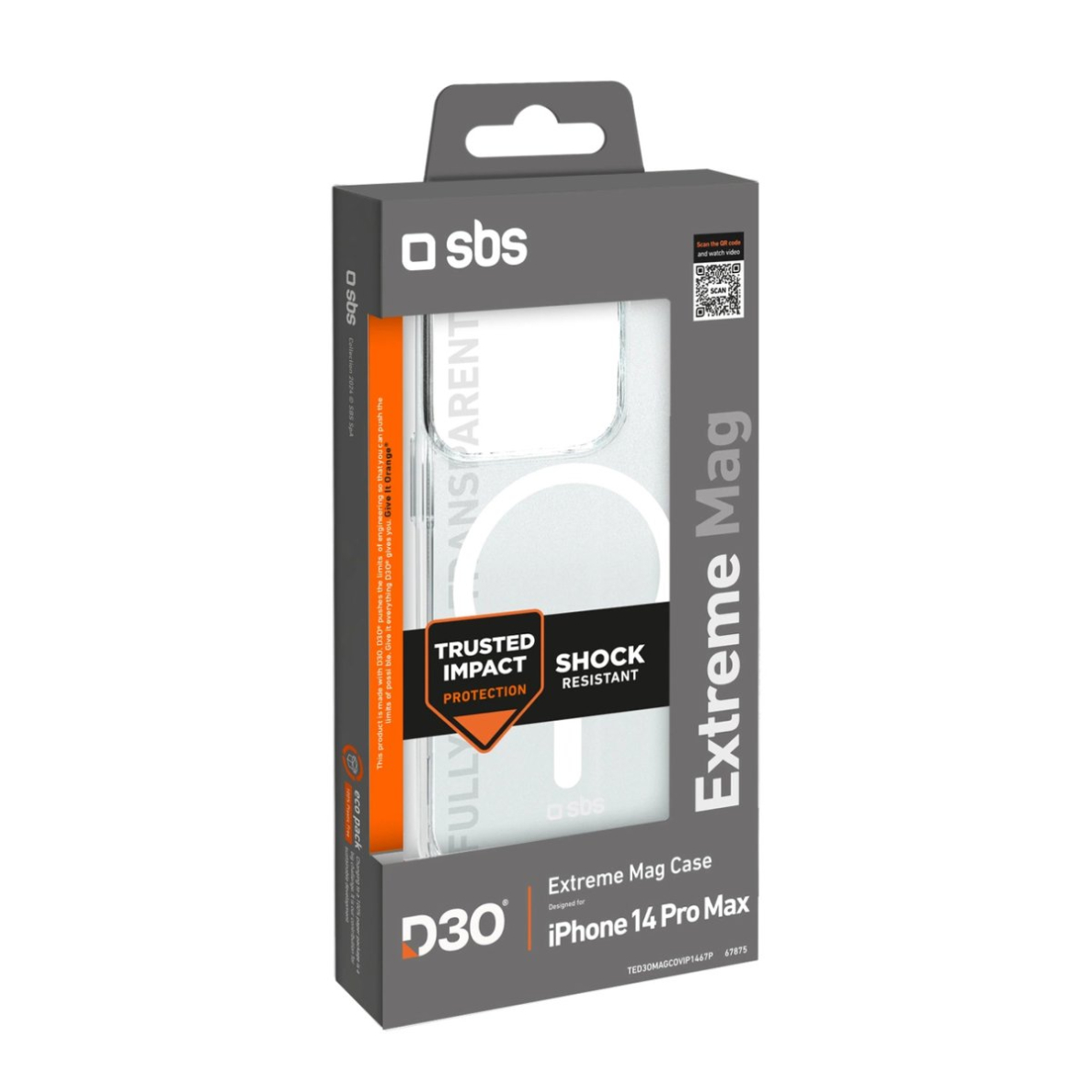 SBS D3O MagSafe Dėklas iPhone 14 Pro Max - Clear 4 SBS D3O MagSafe Dėklas iPhone 14 Pro Max - Clear 4