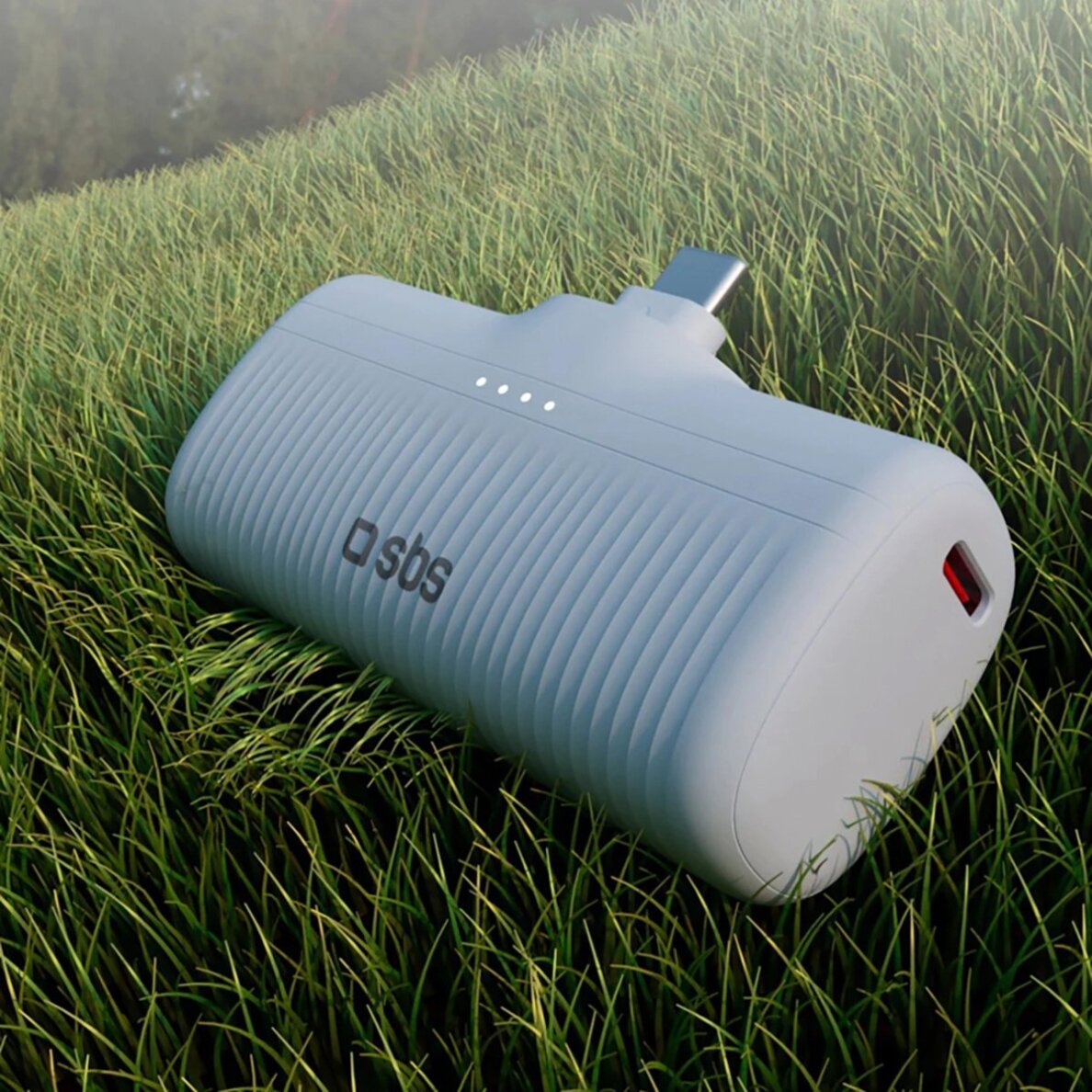 Išorinė baterija SBS EcoPower 5000 mAh 10W su integruotu USB-C jungtimi – pilka 5