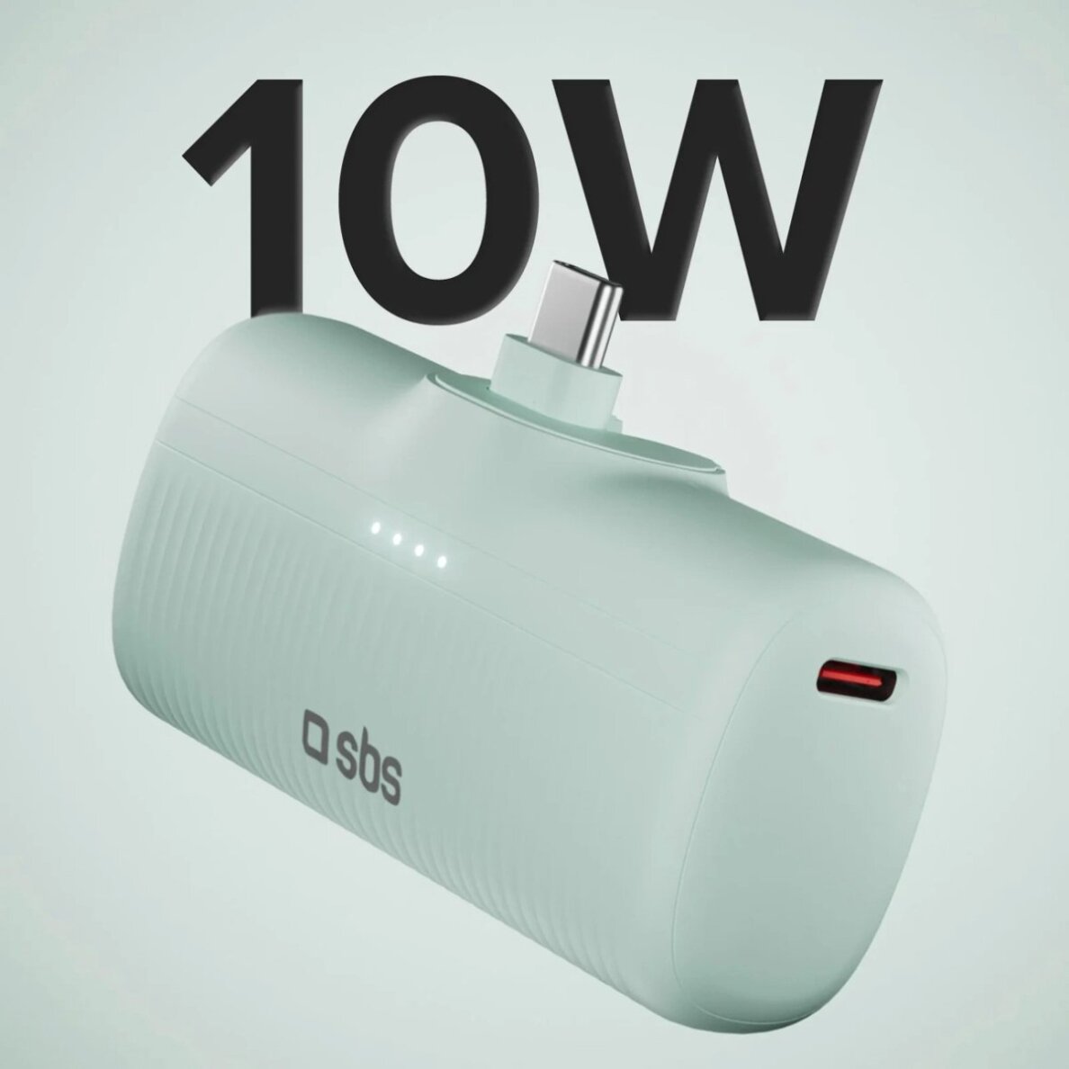 Išorinė baterija SBS EcoPower 5000 mAh 10W su integruotu USB-C jungtimi – žalia 1 Išorinė baterija SBS EcoPower 5000 mAh 10W su integruotu USB-C jungtimi – žalia 1