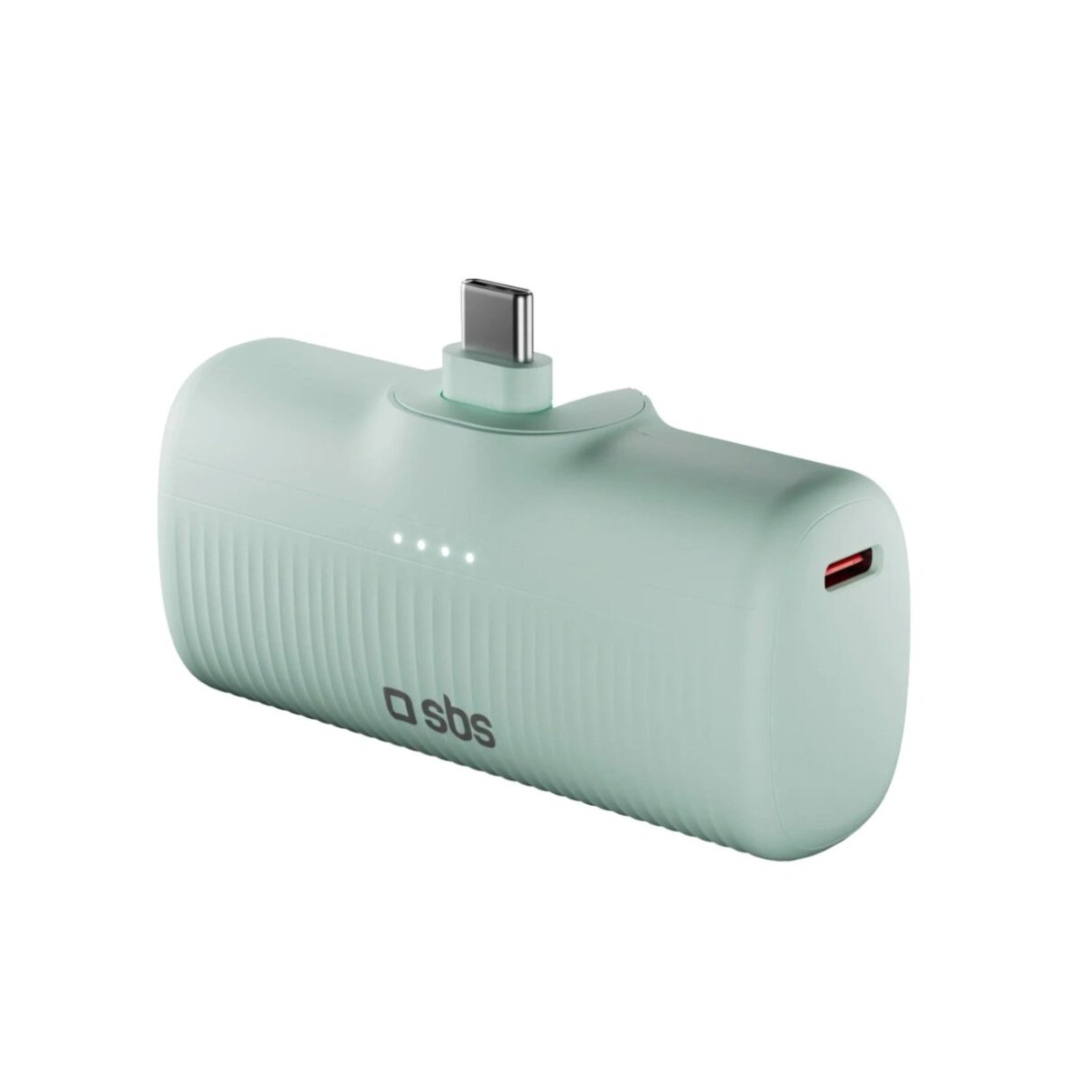 Išorinė baterija SBS EcoPower 5000 mAh 10W su integruotu USB-C jungtimi – žalia
