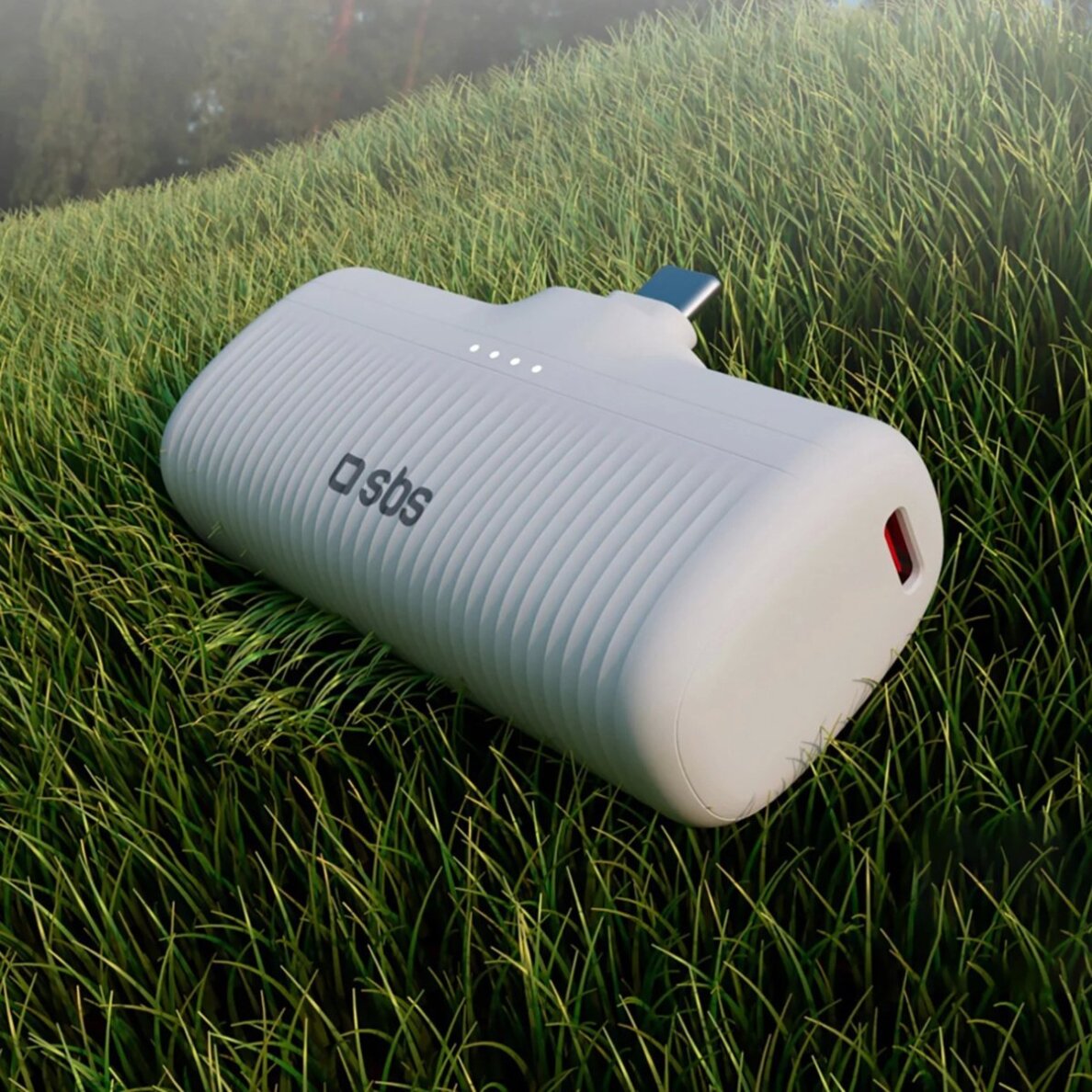 Išorinė baterija SBS EcoPower 5000 mAh 10W su integruotu USB-C jungtimi – balta 7