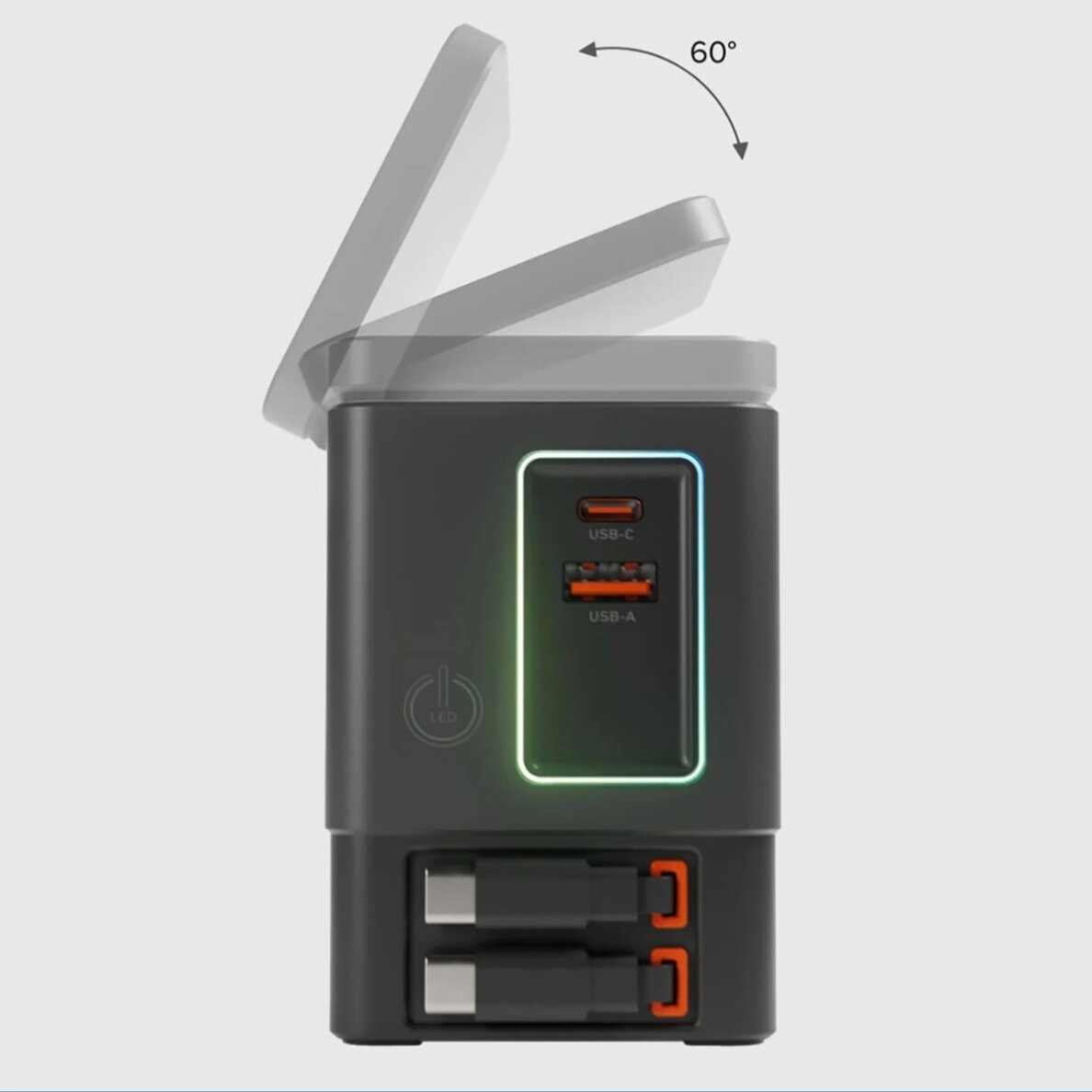 Įkrovimo stotelė SBS Power Dock 6-in-1 su MagSafe, stovu ir USB-C laidais 65W – juoda 5 Įkrovimo stotelė SBS Power Dock 6-in-1 su MagSafe, stovu ir USB-C laidais 65W – juoda 5