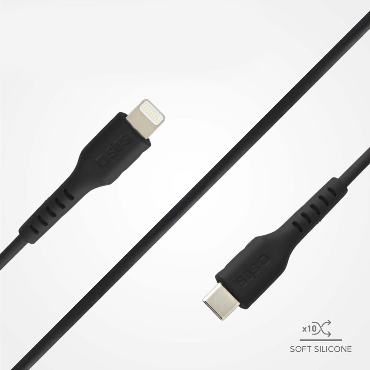 Krovimo kabelis SBS TECABLELIGTC1K USB-C - Lightning 1m – juodas 4