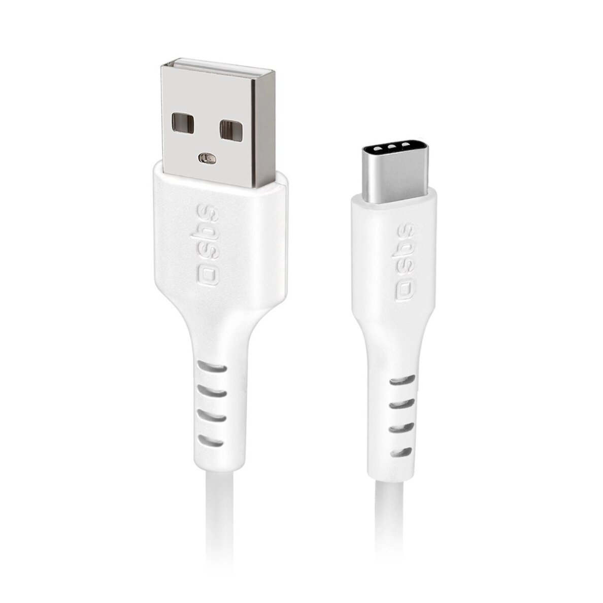 Krovimo kabelis SBS TECABLEMICROC15W USB-A - USB-C 1.5m – baltas