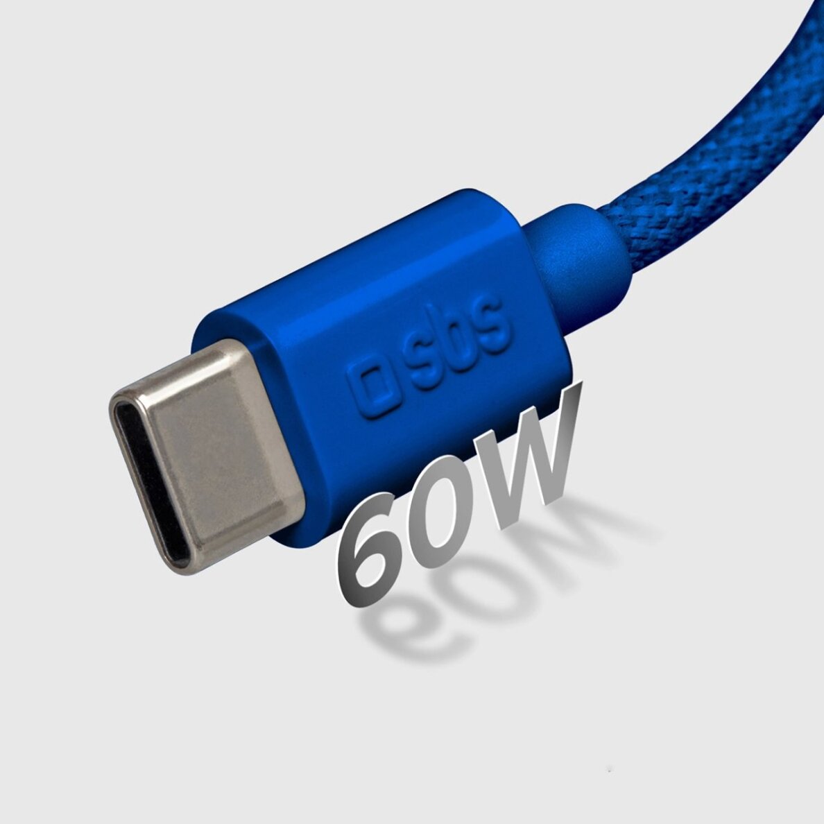 Krovimo kabelis SBS TECABLETISSUETCCB USB-C - USB-C 1.5m 60W pintas – mėlynas 5 Krovimo kabelis SBS TECABLETISSUETCCB USB-C - USB-C 1.5m 60W pintas – mėlynas 5