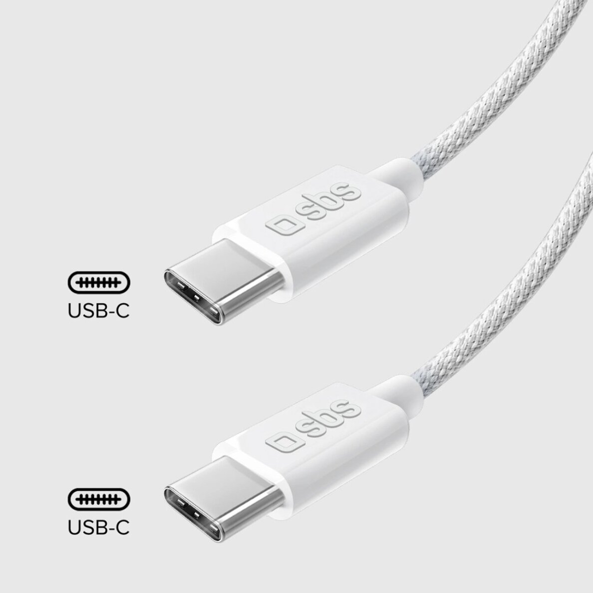 Krovimo kabelis SBS TECABLETISSUETCCG USB-C - USB-C 1.5m 60W pintas – pilkas 9 Krovimo kabelis SBS TECABLETISSUETCCG USB-C - USB-C 1.5m 60W pintas – pilkas 9