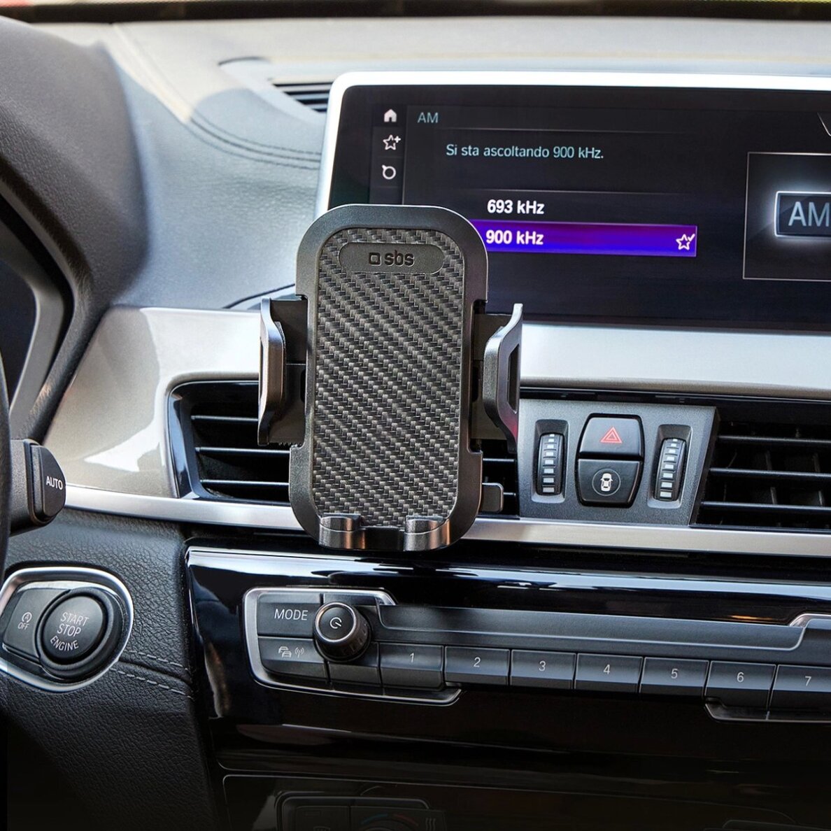 Telefono laikiklis SBS TEHWSUPCLIPSTG vėdinimo angai, su sustiprintais žnyplėmis – juodas 5