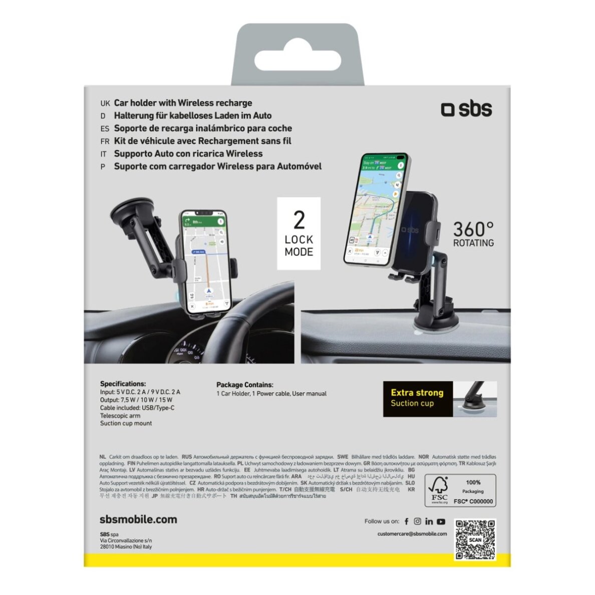 Belaidis įkroviklis SBS TESUPEXTWIR15W 15W laikiklis – juodas 6