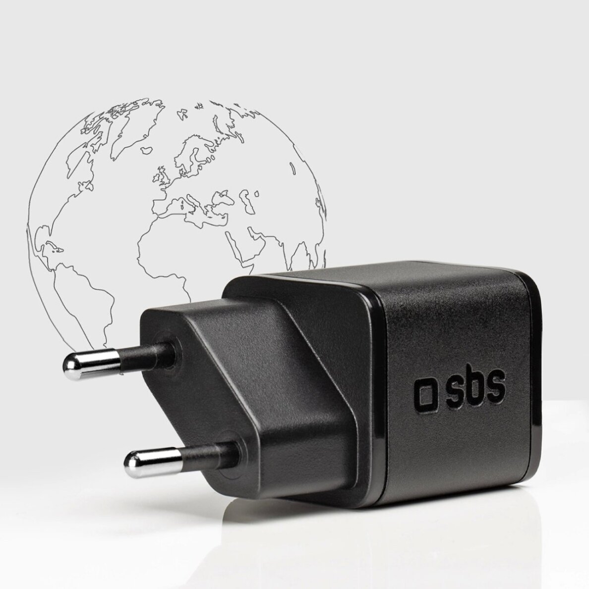 Sieninis įkroviklis SBS TETRGAN1C20K 20W GaN USB-C su Power Delivery – juodas 3 Sieninis įkroviklis SBS TETRGAN1C20K 20W GaN USB-C su Power Delivery – juodas 3
