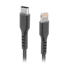 Krovimo kabelis SBS TECABLELIGTC1K USB-C - Lightning 1m – juodas