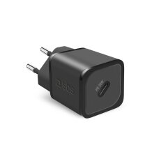 Sieninis įkroviklis SBS TETRGAN1C20K 20W GaN USB-C su Power Delivery – juodas