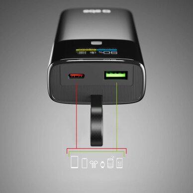 Išorinė baterija SBS 10000mAh PD 20W su LCD ekranu ir integruotu USB-C laidu – pilka 3 Išorinė baterija SBS 10000mAh PD 20W su LCD ekranu ir integruotu USB-C laidu – pilka 3