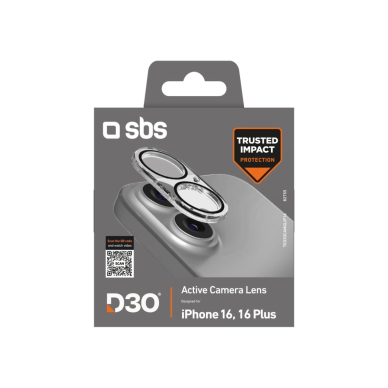 iPhone 16 / 16 Plus SBS Active Camera Lens D3O grūdinto stiklo apsauga objektyvams 1