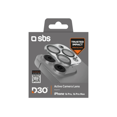 iPhone 16 Pro / 16 Pro Max SBS Active Camera Lens D3O grūdinto stiklo apsauga objektyvams 1