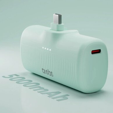 Išorinė baterija SBS EcoPower 5000 mAh 10W su integruotu USB-C jungtimi – žalia 2 Išorinė baterija SBS EcoPower 5000 mAh 10W su integruotu USB-C jungtimi – žalia 2