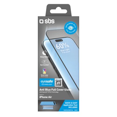 iPhone Air SBS Eyesafe grūdintas stiklas su aplikatoriumi 1