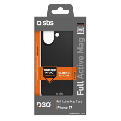 iPhone 17 dėklas SBS Full Active Mag, su D3O technologija – juodas 1