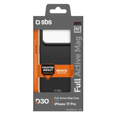 iPhone 17 Pro dėklas SBS Full Active Mag, su D3O technologija – juodas 1 iPhone 17 Pro dėklas SBS Full Active Mag, su D3O technologija – juodas 1