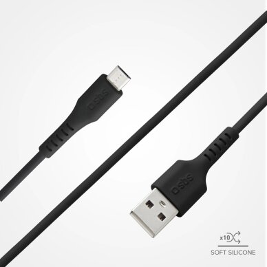 Krovimo kabelis SBS LTHL200 USB-A - Micro-USB 1m – juodas 5 Krovimo kabelis SBS LTHL200 USB-A - Micro-USB 1m – juodas 5