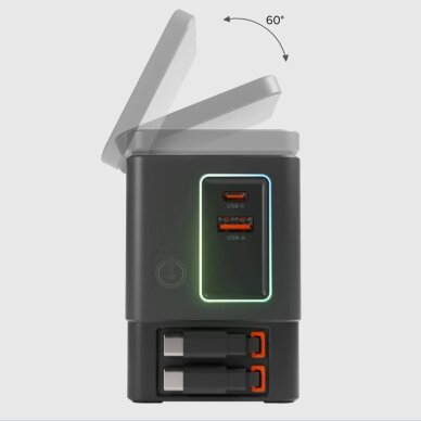 Įkrovimo stotelė SBS Power Dock 6-in-1 su MagSafe, stovu ir USB-C laidais 65W – juoda 5 Įkrovimo stotelė SBS Power Dock 6-in-1 su MagSafe, stovu ir USB-C laidais 65W – juoda 5