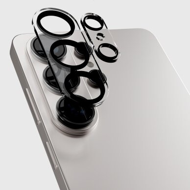 Samsung Galaxy S26 Ultra SBS galinės kameros apsauginis stiklas su juodu rėmeliu 4