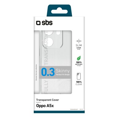 Oppo A5X SBS Skinny Cover dėklas – skaidrus 1