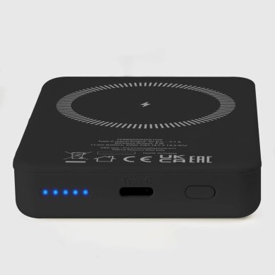 Belaidė išorinė baterija SBS TEBB5000MAG1CK 5000 mAh USB-C, suderinama su MagSafe – juoda 3 Belaidė išorinė baterija SBS TEBB5000MAG1CK 5000 mAh USB-C, suderinama su MagSafe – juoda 3