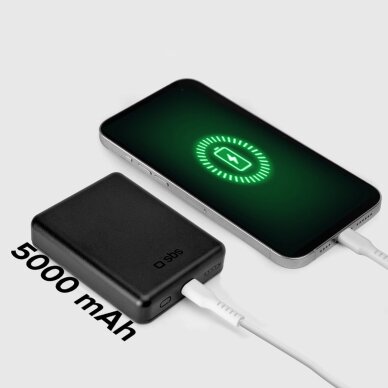 Belaidė išorinė baterija SBS TEBB5000MAG1CK 5000 mAh USB-C, suderinama su MagSafe – juoda 6