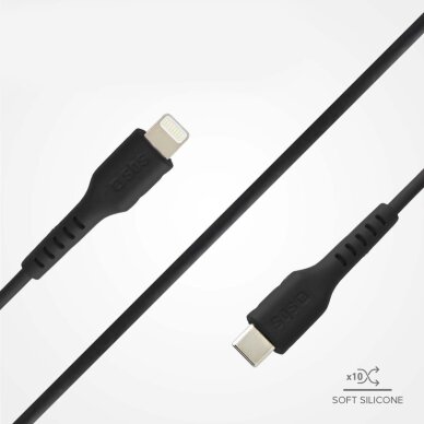 Krovimo kabelis SBS TECABLELIGTC1K USB-C - Lightning 1m – juodas 4 Krovimo kabelis SBS TECABLELIGTC1K USB-C - Lightning 1m – juodas 4
