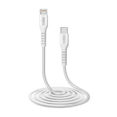 Krovimo kabelis SBS TECABLELIGTC2W USB-C - Lightning 2m – baltas 1 Krovimo kabelis SBS TECABLELIGTC2W USB-C - Lightning 2m – baltas 1