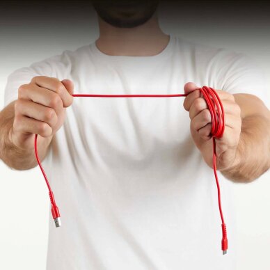 Krovimo kabelis SBS TECABLEMICROC15R USB-A - USB-C 1.5m – raudonas 3 Krovimo kabelis SBS TECABLEMICROC15R USB-A - USB-C 1.5m – raudonas 3